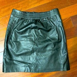 LOFT Black faux leather skirt new size XXS
